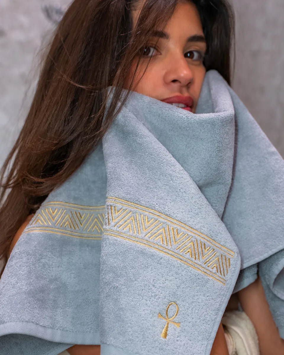 Alenza Comfort blue textile editorial portrait
