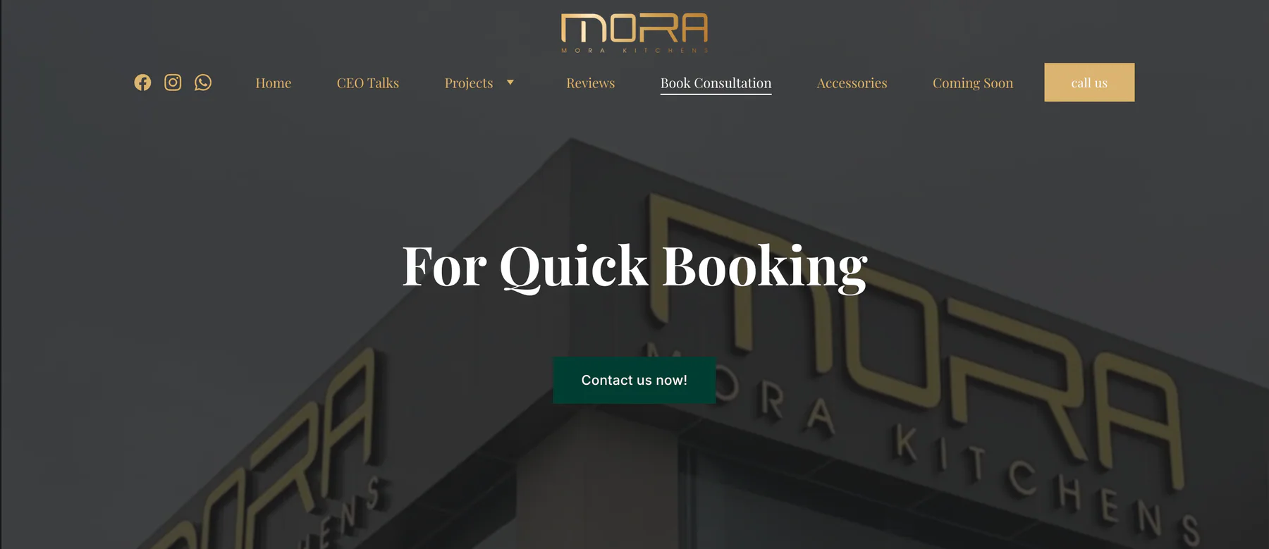 Mora Kitchens digital presentation