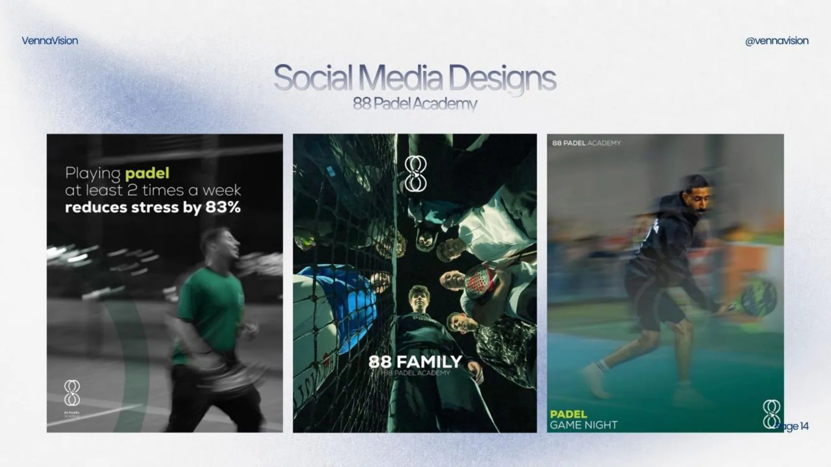 88 Padel Academy social media design