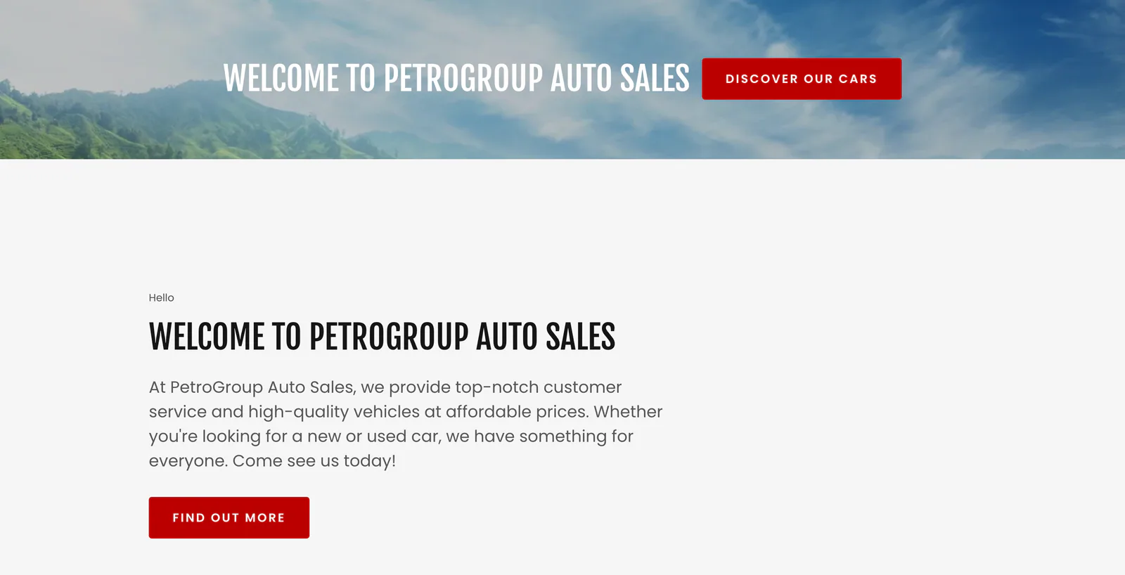 Petro Group website presentation