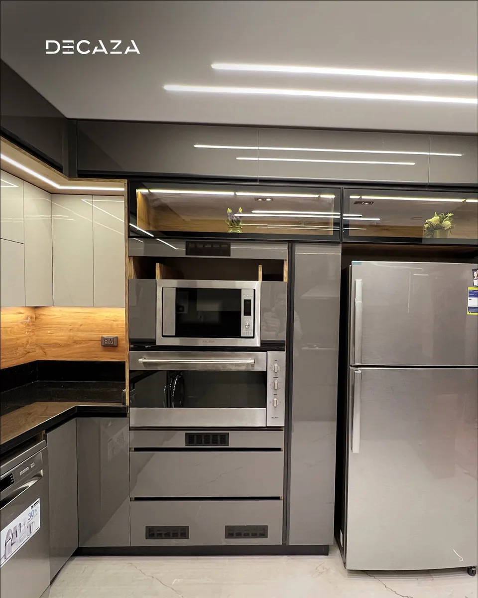 Finished Decaza cabinet and appliance run