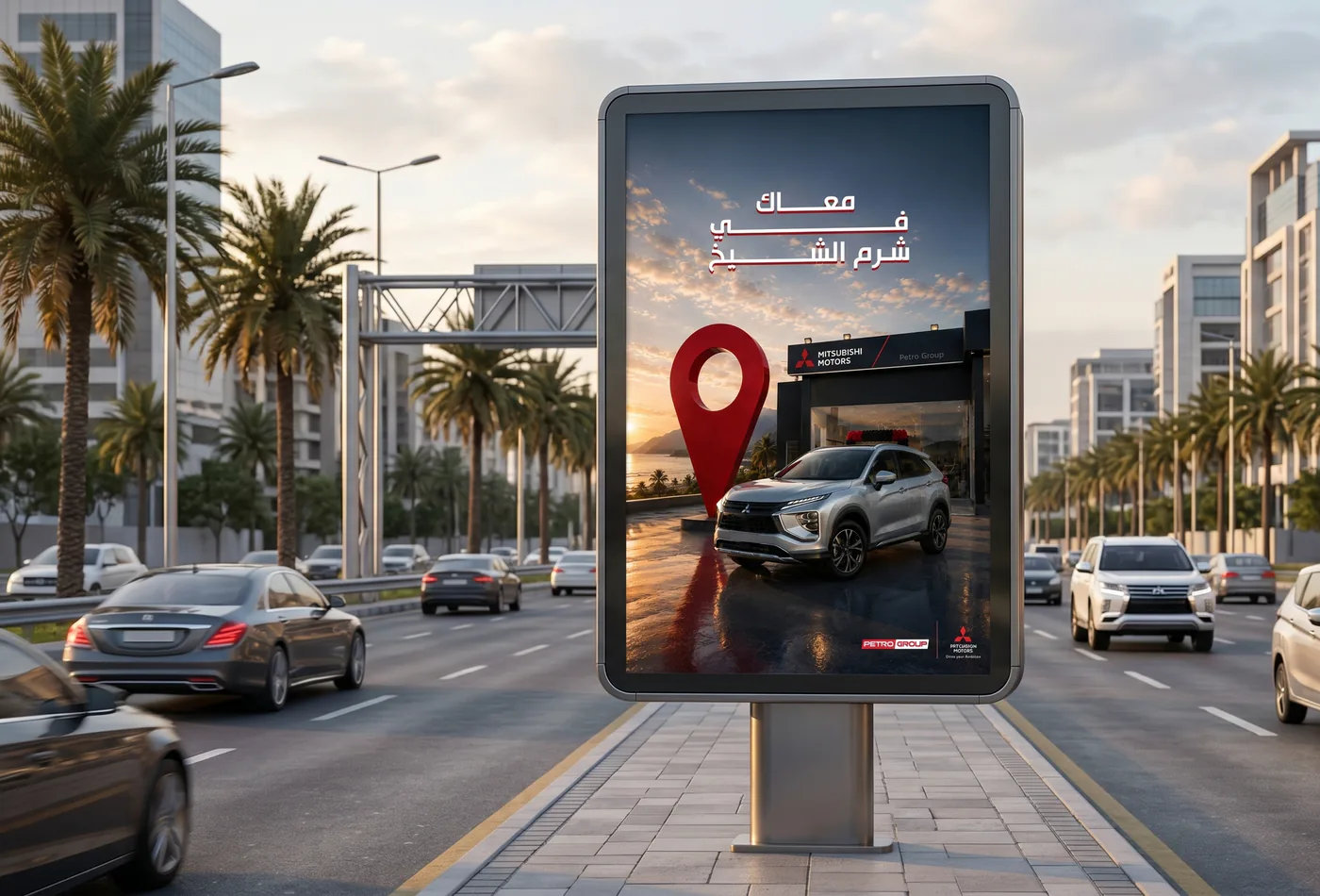 Location campaign presented in an urban outdoor context