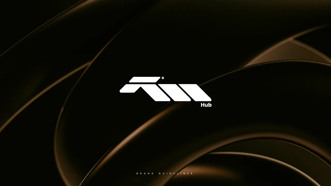 RM Hub monochrome identity presentation